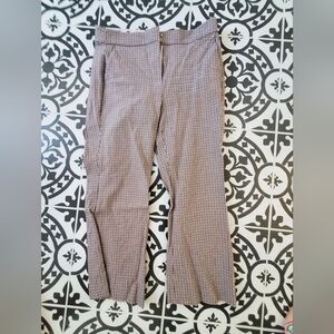 J. Crew Brown and White Checkered Pants